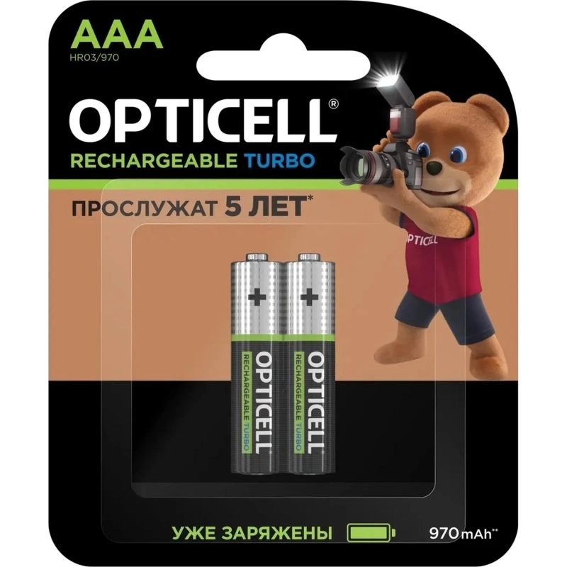 Аккумулятор Opticell Turbo ААА 970 mAh 2шт/уп (6080003)
