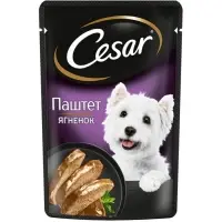 Влажный корм Cesar для собак, паштет с ягнёнком, пауч, 80 г Влажный корм Cesar для собак, паштет с ягнёнком, пауч, 80 г