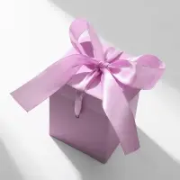 Коробочка подарочная складная «Презент» 6×6×6, сиреневый