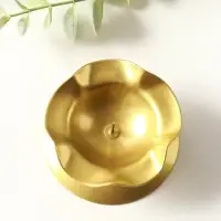 Подсвечник "Кувшинка Н" металл 7,3х3,5 см, золото