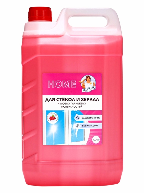 Средство для стекол Hermes Industry GLASS HOME с ароматом барбариса, 4.7 кг Средство для стекол Hermes Industry GLASS HOME с ароматом барбариса, 4.7 кг