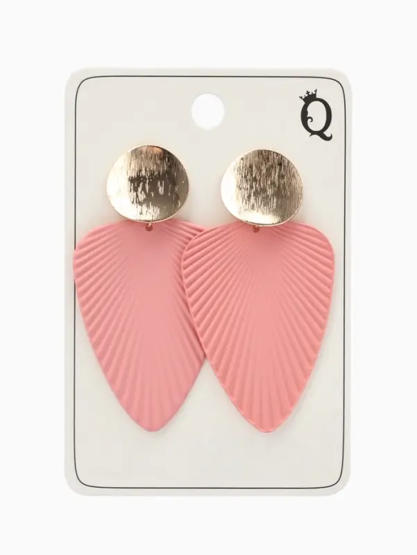 Серьги металл &laquo;Геометрия&raquo;, линии, розовые в золоте