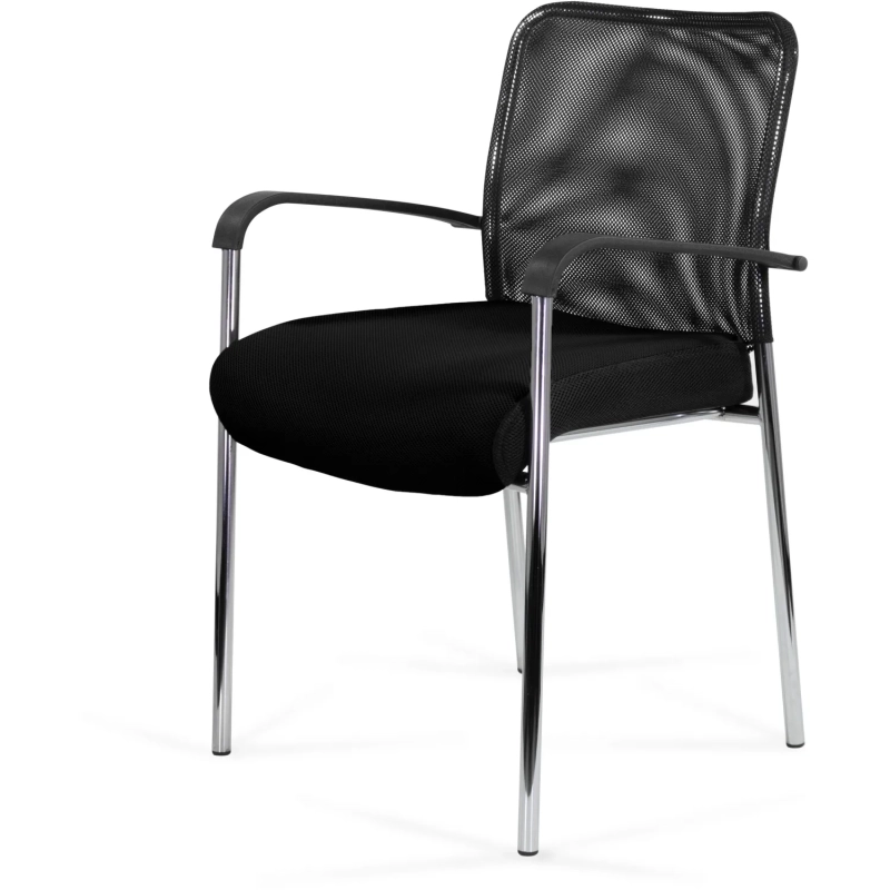 Стул БМФ Easy Chair Афродита Люкс каркас хром сетка/ткань черный