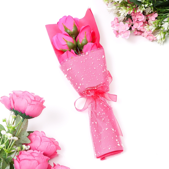 Букет мыльных роз, цвет фуксия Букет мыльных роз, цвет фуксия