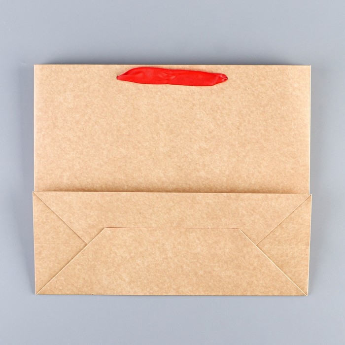 Пакет подарочный новогодний крафтовый с пластиковым окном «Подарок от Деда Мороза», 31 х 26 х 11 см Пакет подарочный новогодний крафтовый с пластиковым окном «Подарок от Деда Мороза», 31 х 26 х 11 см