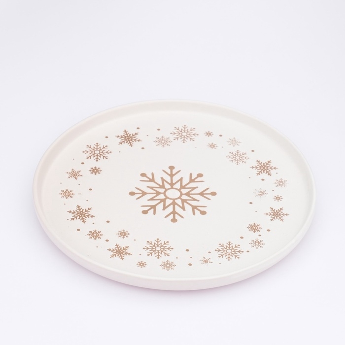 Тарелка новогодняя керамическая «Снежная сказка», 21,7 см Тарелка новогодняя керамическая «Снежная сказка», 21,7 см