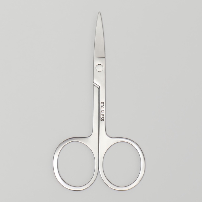 Ножницы маникюрные, прямые, узкие, 9 см, цвет серебристый Ножницы маникюрные, прямые, узкие, 9 см, цвет серебристый