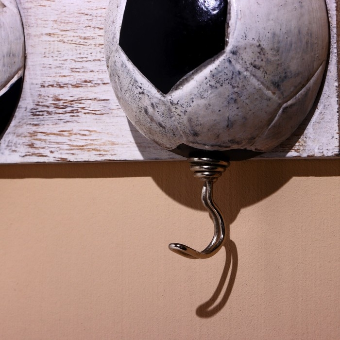 Вешалка Вешалка "Футбол" дерево (2 крючка) 25 см