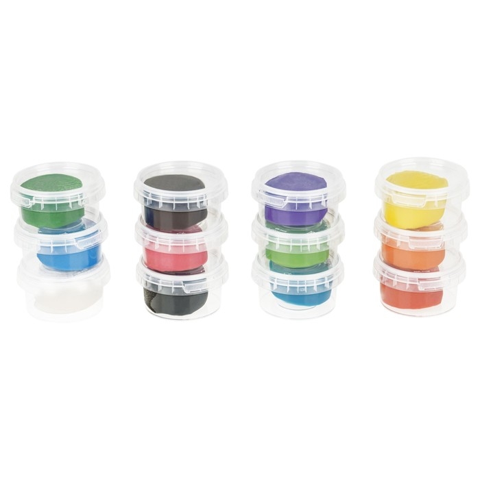 Тесто для лепки, 12 цветов, 720г, Гамма  Тесто для лепки, 12 цветов, 720г, Гамма "Малыш. Автобус", картонная упаковка (366993)