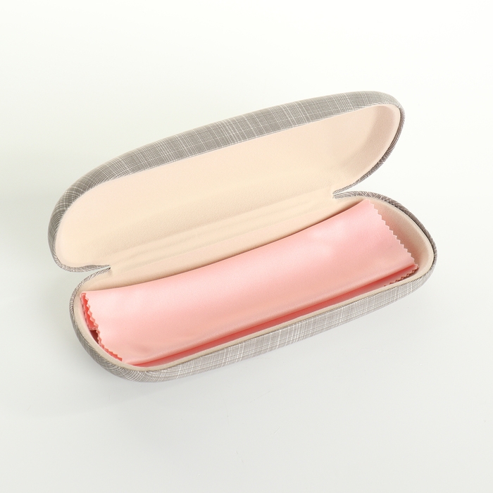 Футляр для очков на хлопушке, длина 16 см, цвет серый Футляр для очков на хлопушке, длина 16 см, цвет серый