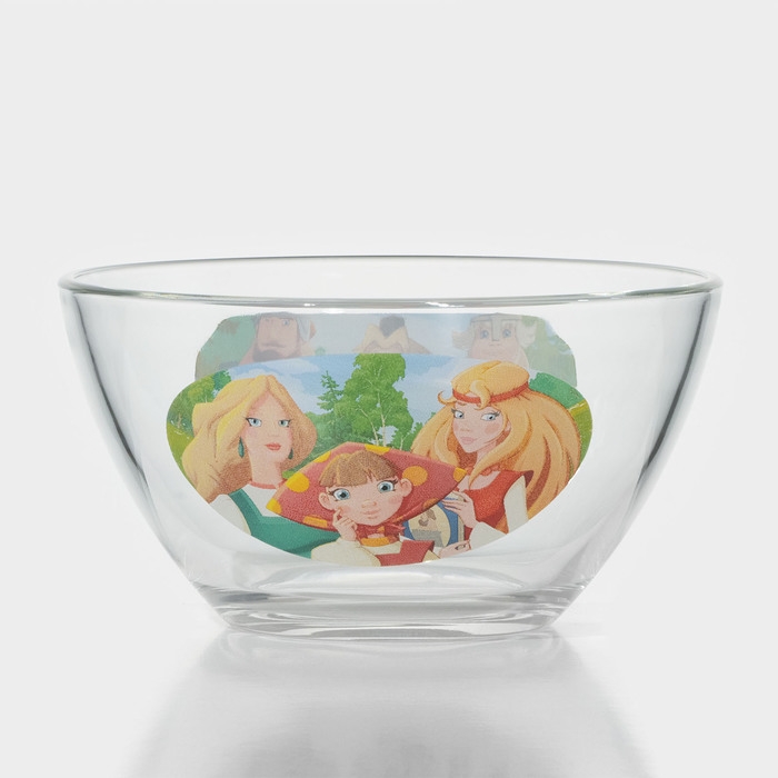 Салатник стеклянный «Три Богатыря. Царевны», 500 мл, d=13 см