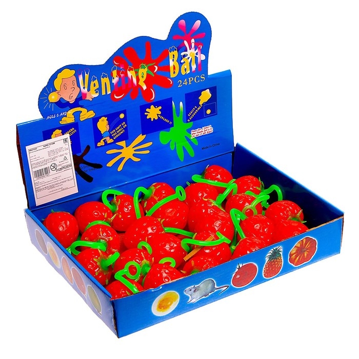 Мялка «Ягодка» на резинке, с гидрогелем Мялка «Ягодка» на резинке, с гидрогелем