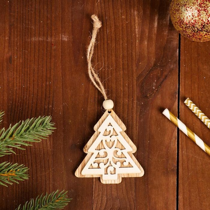 Подвеска новогодняя «Ель с узорами» Подвеска новогодняя «Ель с узорами»