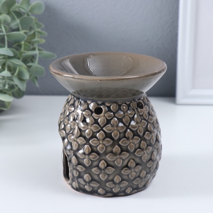 Аромалампа керамика  Аромалампа керамика "Геометрические узоры" МИКС 9х9,5х11 см