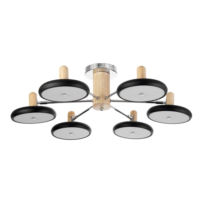 Люстра Люстра "Джулия" 6хLED 144Вт 3000-6000К черно-хромовый 80х80х22 см