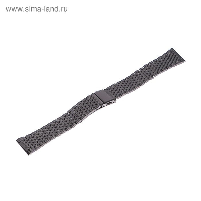 Ремешок для часов Ремешок для часов "Соломон", 20 мм, металл, l-17 см, черный хром