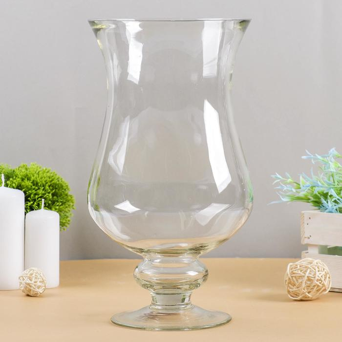 Ваза Ваза "Амфора" средняя 16х30см, 3,8л прозрачная