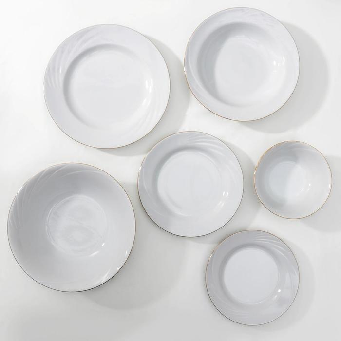 Сервиз столовый фарфоровый «Классик», 37 предметов, 4 вида тарелок Сервиз столовый фарфоровый «Классик», 37 предметов, 4 вида тарелок