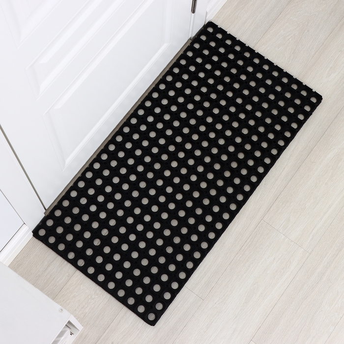 Коврик ячеистый грязесборный, 50&times;100&times;2,2 см, цвет чёрный