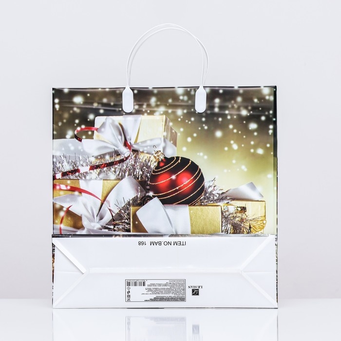 Новый год. Пакет  Новый год. Пакет "Новогодний подарок", мягкий пластик, 30х30 120 мкм.