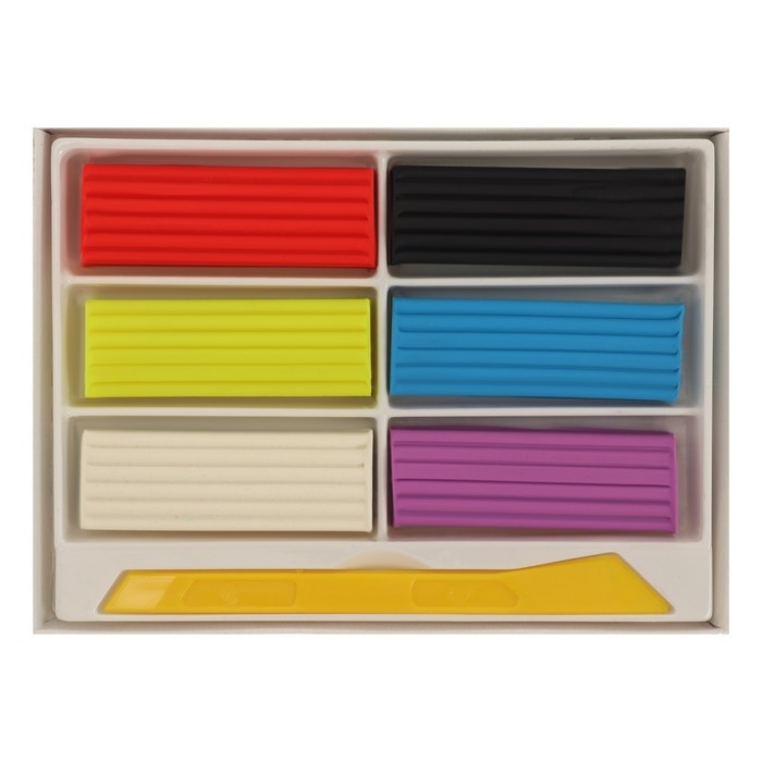 Пластилин мягкий (восковой), 6 цветов, 90 г, GLOBUS, с Алоэ Вера, со стеком Пластилин мягкий (восковой), 6 цветов, 90 г, GLOBUS, с Алоэ Вера, со стеком