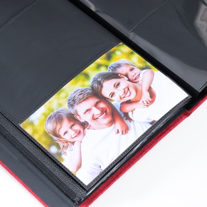Фотоальбом на 300 фото 10х15 см "Красный" текстиль 33х18х5 см