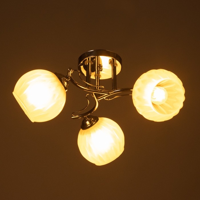 Люстра Люстра "Селена" 3х40Вт Е27 Хром 48х48х21см