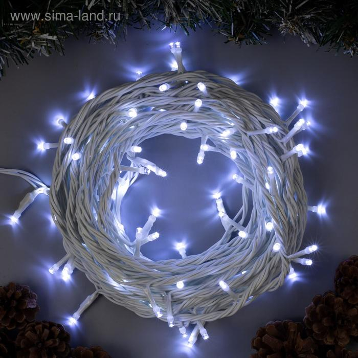 Гирлянда «Нить» 10 м, IP44, УМС, белая нить, 100 LED, свечение белое, 220 В Гирлянда «Нить» 10 м, IP44, УМС, белая нить, 100 LED, свечение белое, 220 В