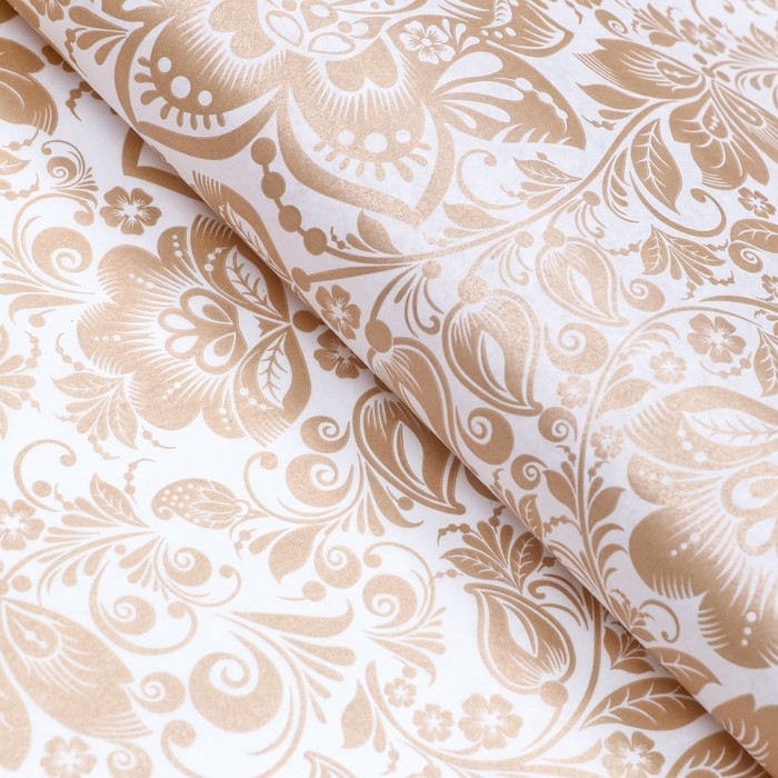 Бумага силиконизированная «Хохлома»,  хохлома, 0,38 х 5 м Бумага силиконизированная «Хохлома»,  хохлома, 0,38 х 5 м