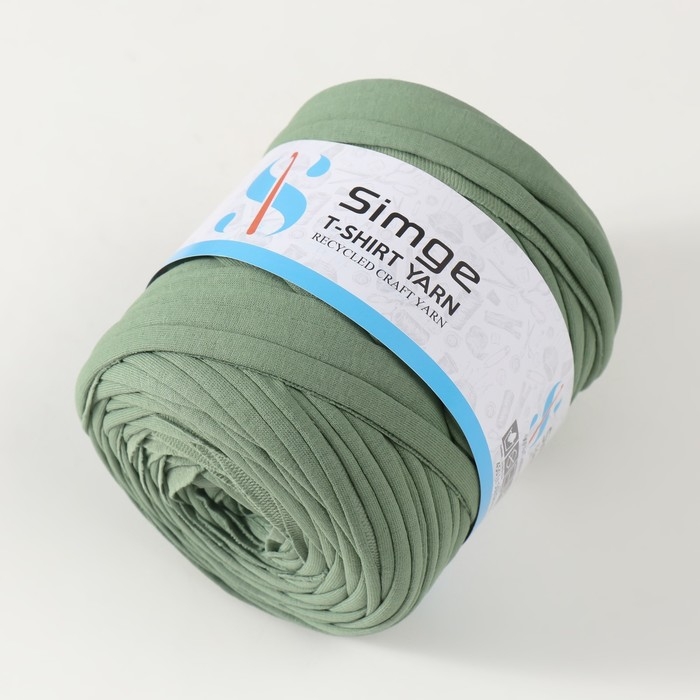 Трикотажная пряжа вторичная 90% хлопок,10% п/э, 100м/450&plusmn;50 гр (мох) МИКС