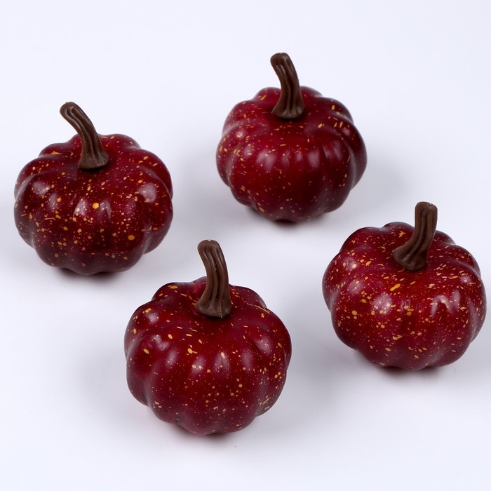 Фигурка для поделок и декора «Тыква», набор 4 шт., размер 1 шт. — 6 × 6 × 6 см, цвет коричневый Фигурка для поделок и декора «Тыква», набор 4 шт., размер 1 шт. — 6 × 6 × 6 см, цвет коричневый