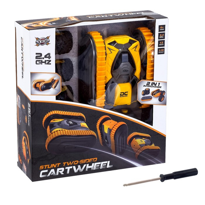 Машина-перевёртыш радиоуправляемая «Атом», работает от батареек Машина-перевёртыш радиоуправляемая «Атом», работает от батареек