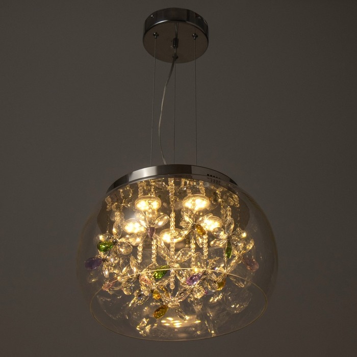 Люстра с ПДУ Люстра с ПДУ "Сифора" LED 50Вт 3000-6000К золото 40х40х23 см BayerLux