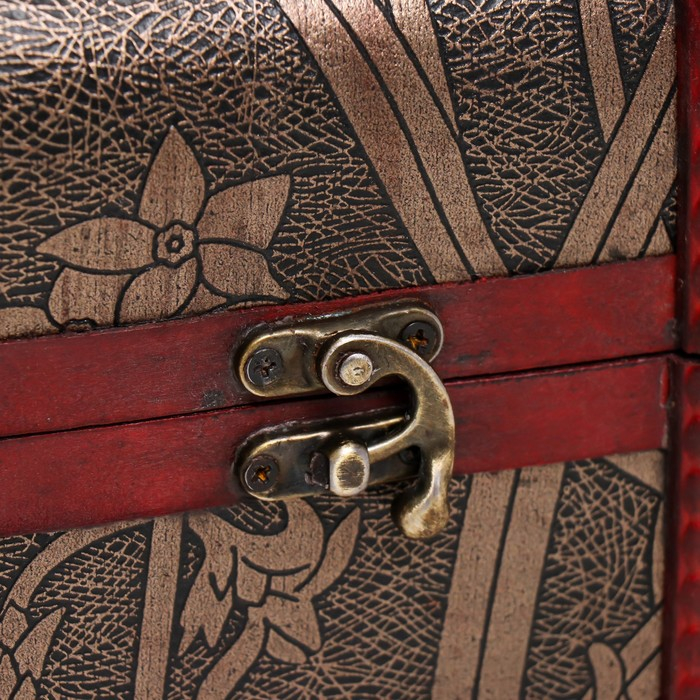 Шкатулка сундучок "Листва" (набор 3 шт) 13х13,2х18 см