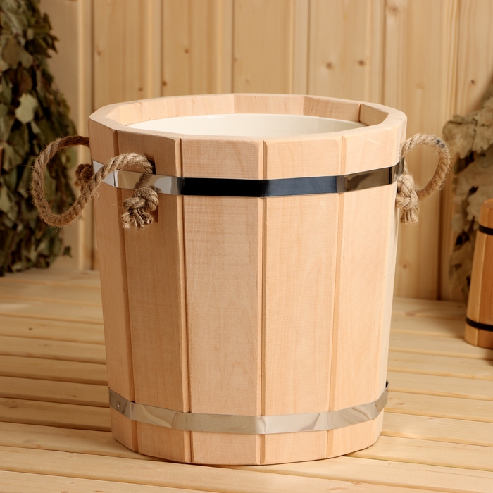 Запарник из ольхи, 10 л, с пластиковой вставкой Запарник из ольхи, 10 л, с пластиковой вставкой
