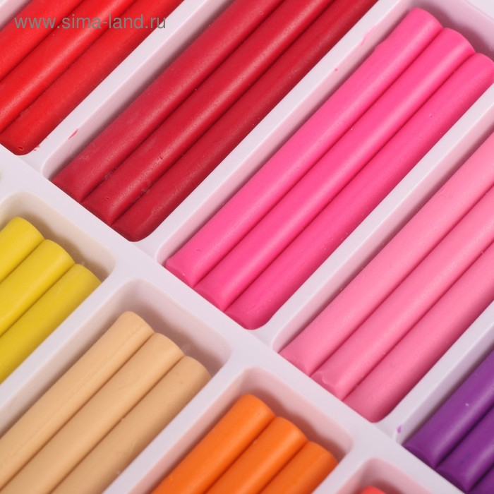 Пластилин мягкий (восковой) 24 цвета 500 г, Happycolor, МИКС Пластилин мягкий (восковой) 24 цвета 500 г, Happycolor, МИКС