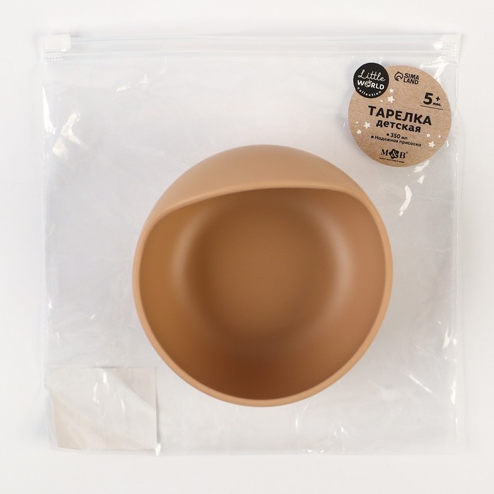 Тарелка детская, на присоске 350мл., M&B, 12х8х5, бежевый Тарелка детская, на присоске 350мл., M&B, 12х8х5, бежевый