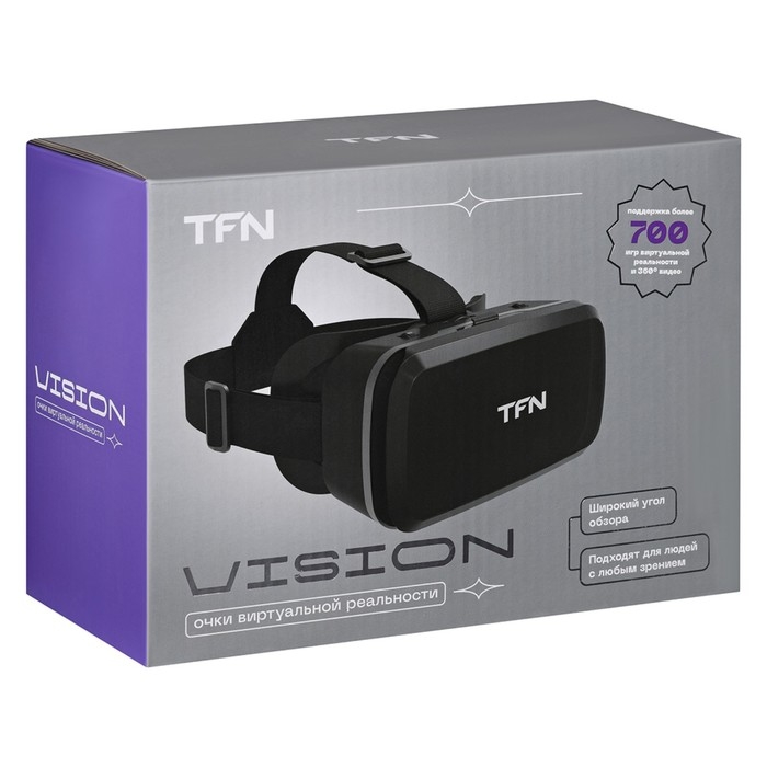 3D Очки виртуальной реальности TFN VR VISON, смартфоны до 6,5 3D Очки виртуальной реальности TFN VR VISON, смартфоны до 6,5", регулировка, черные