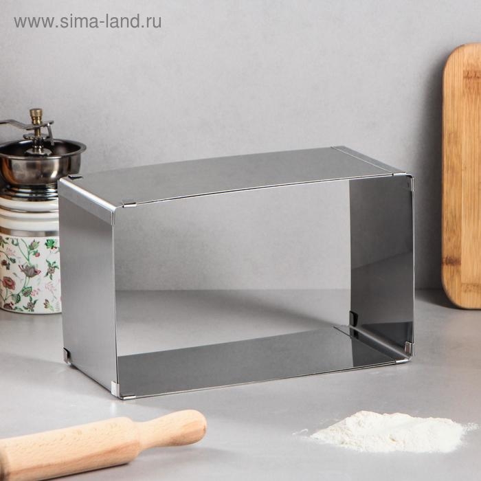 Форма раздвижная для выпечки «Прямоугольная», h-6,5 см, 18х32 - 26х50 см