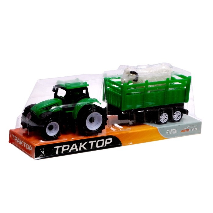 Трактор инерционный «Фермер», с прицепом и животным Трактор инерционный «Фермер», с прицепом и животным