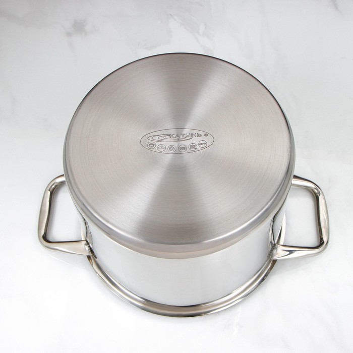 Кастрюля «Титан», 8 л, d=24 см, h=18 см, металлическая крышка, капсульное дно, индукция Кастрюля «Титан», 8 л, d=24 см, h=18 см, металлическая крышка, капсульное дно, индукция