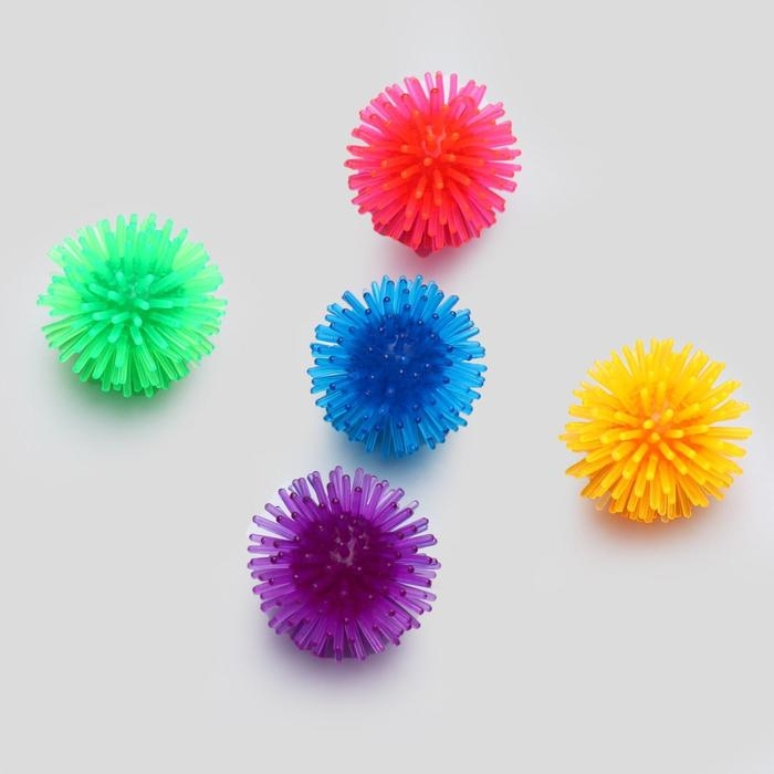 Шарик для кошек игольчатый, мягкий, 5 см, микс цветов  (фасовка 5 шт), микс цветов Шарик для кошек игольчатый, мягкий, 5 см, микс цветов  (фасовка 5 шт), микс цветов