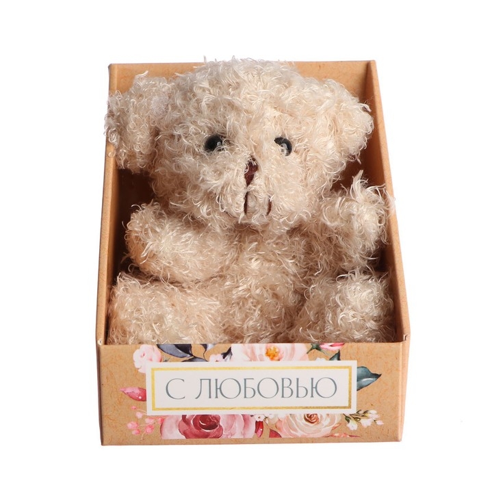 Мягкая игрушка «C любовью», медведь, цвет МИКС Мягкая игрушка «C любовью», медведь, цвет МИКС