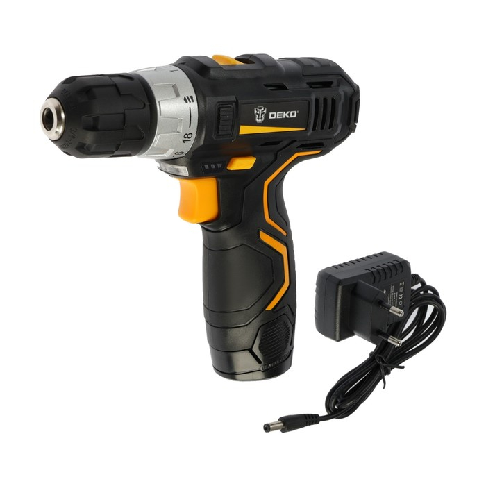 Дрель аккумуляторная Deko GCD12DU3 063-4096, 12 В, 32 Нм, АКБ, d 10 мм, 2 скорости