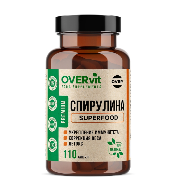 Спирулина OVERvit,110 капсул Спирулина OVERvit,110 капсул