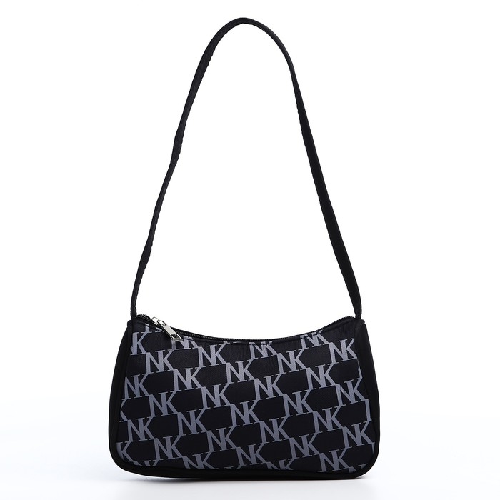 Сумка женская текстильная «Цветы», 19х14х6 см, чёрный