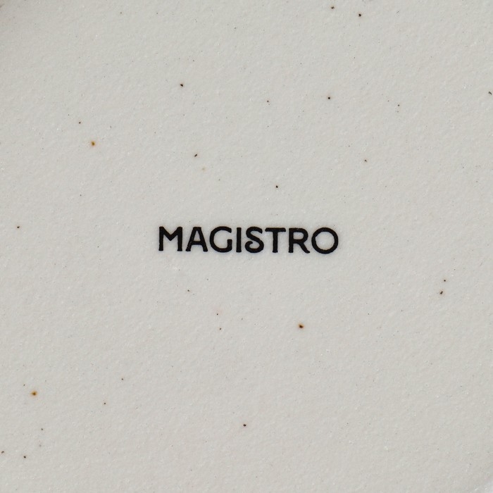 Блюдо фарфоровое для подачи Magistro Slate, d=22,5 см , цвет белый