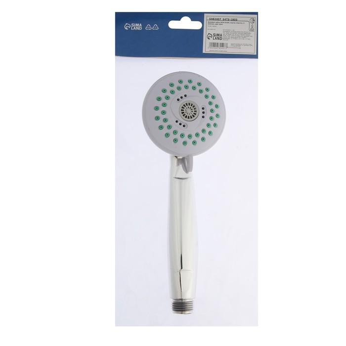 Душевая лейка ZEIN Z0304, 3 режима, d=73 мм, пластик, цвет хром Душевая лейка ZEIN Z0304, 3 режима, d=73 мм, пластик, цвет хром