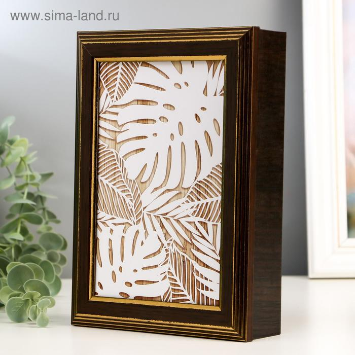 Ключница Ключница "Листья" венге 15х21 см МИКС