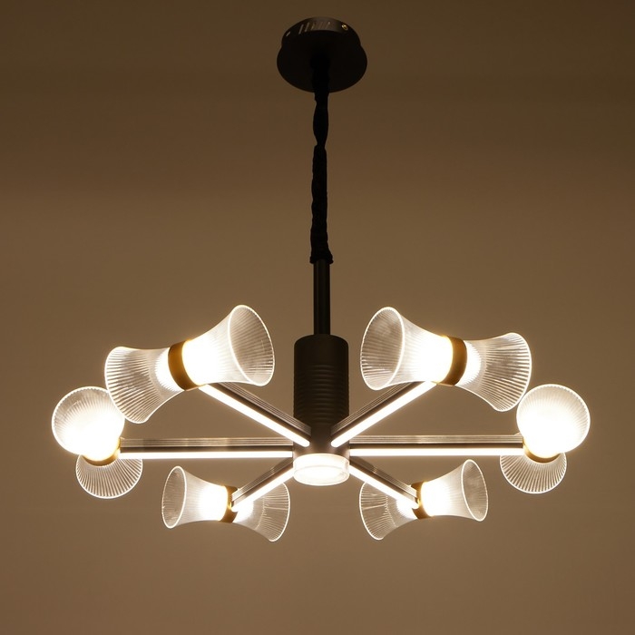 Люстра 1699/6 LED 100Вт 3000-6000К черный 73х73х60 см BayerLux